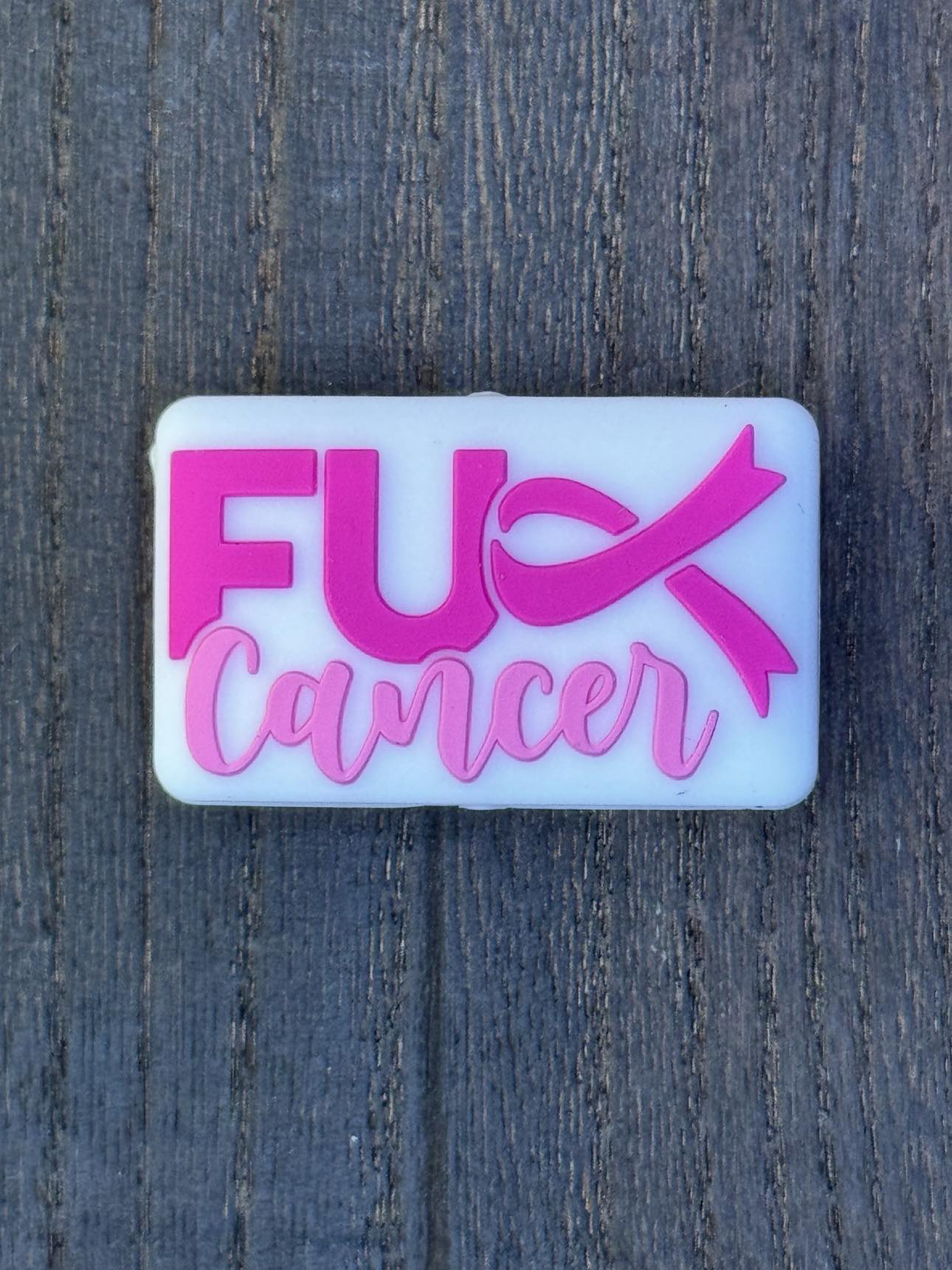 Fuck Cancer Silicone Focal Bead