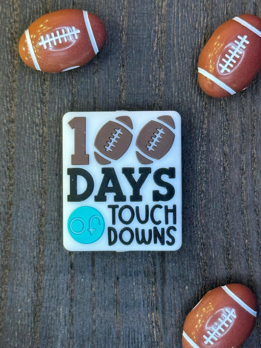 100 Days of Football Silicone Focal Bead