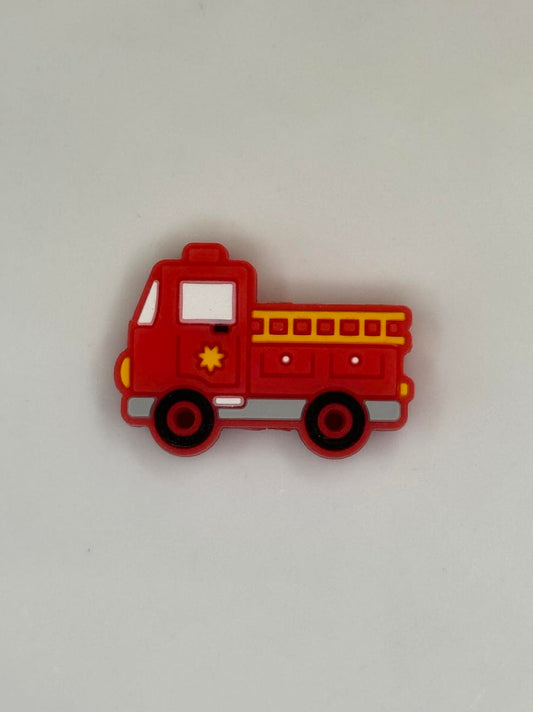 Fire Truck Silicone Focal Bead