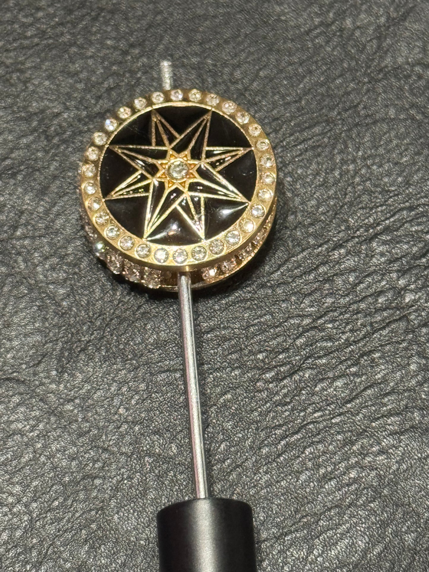 Black and Gold Round Star Luxury Bead