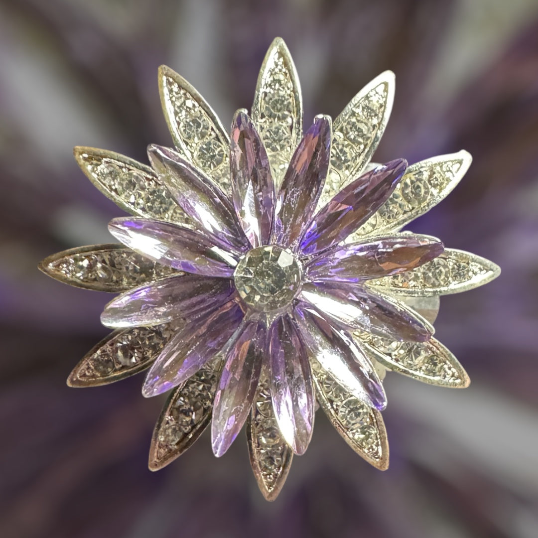 Rhinestone Spinning Star Charm