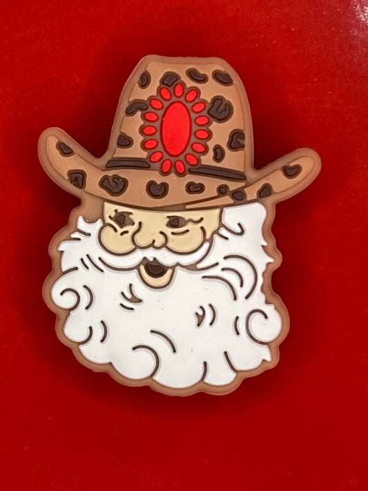 Santa Claus Cowboy Hat Silicone Focal