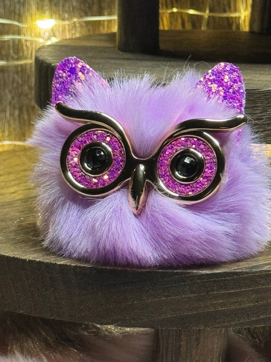 Fuzzy Owl Keychains