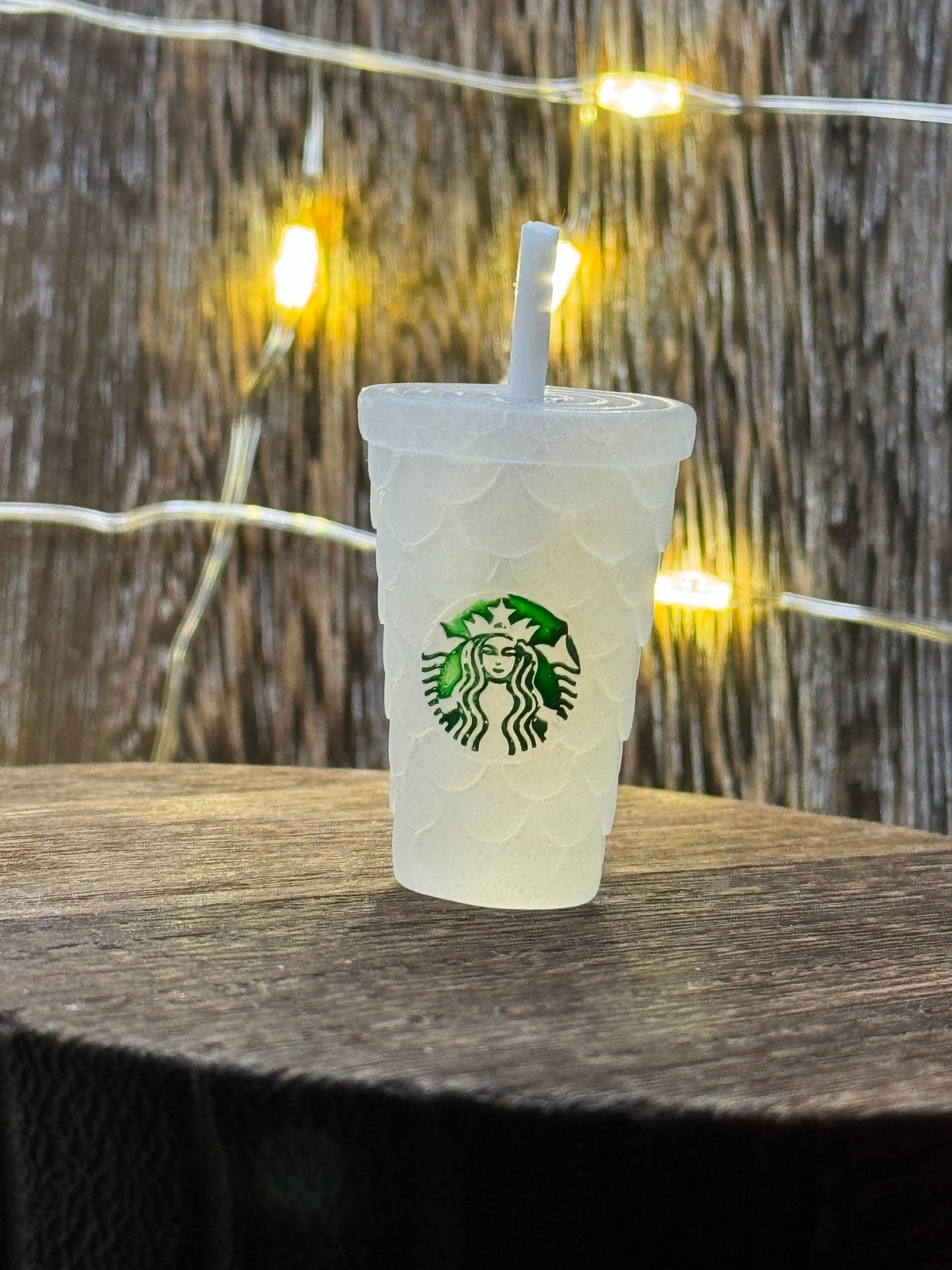Starbucks Cup with Straw Acrylic Charm