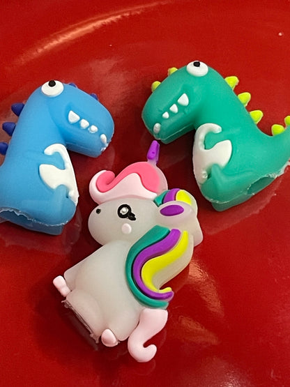 Dinosaur and Unicorn Pen Toppers