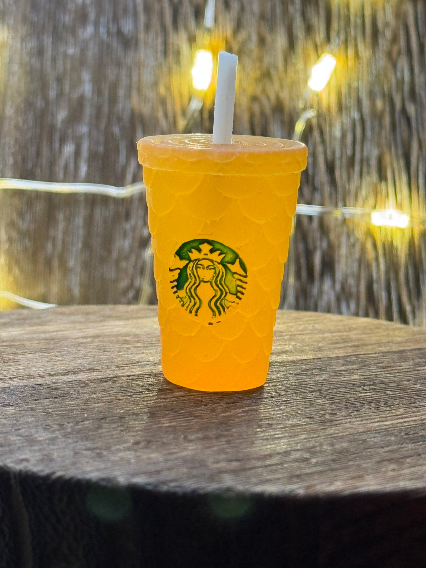 Starbucks Cup with Straw Acrylic Charm