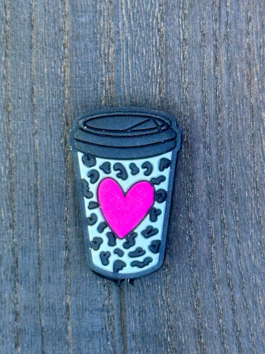 Pink Heart Coffee Cup Silicone Focal