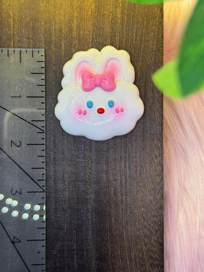 White Bunny Acrylic Charm