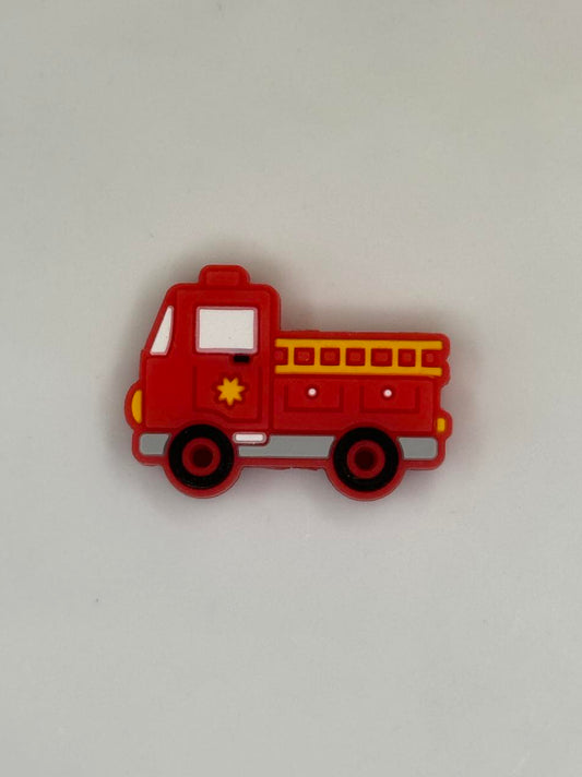 Fire Truck Silicone Focal Bead