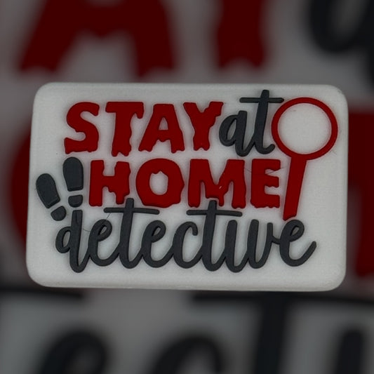 Stay At Home Detective Silicone Focal Bead
