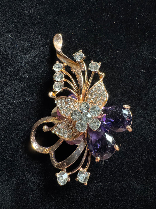 Large Side Rhinestone Butterfly Luxury Bead
