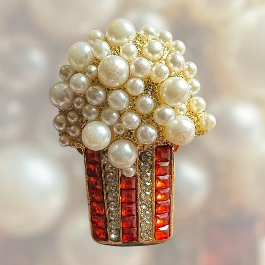 Rhinestone Popcorn Charm