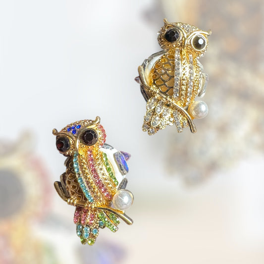 Rhinestone Owl Luxury Bead