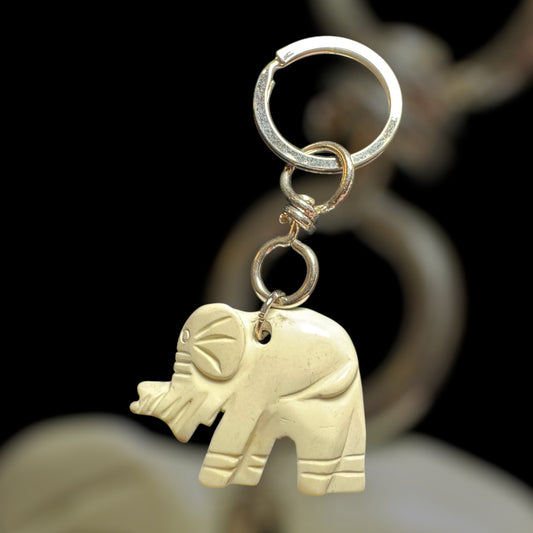 Stone Elephant Keychain