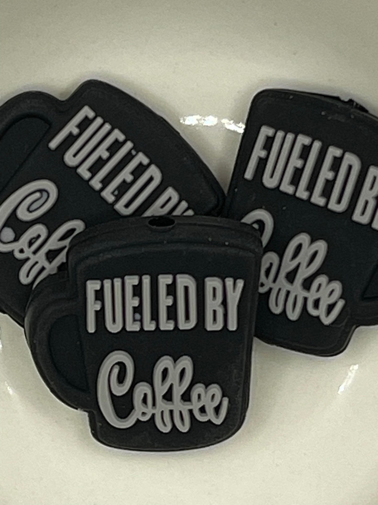 Fueled By Coffee Silicone Focal Bead