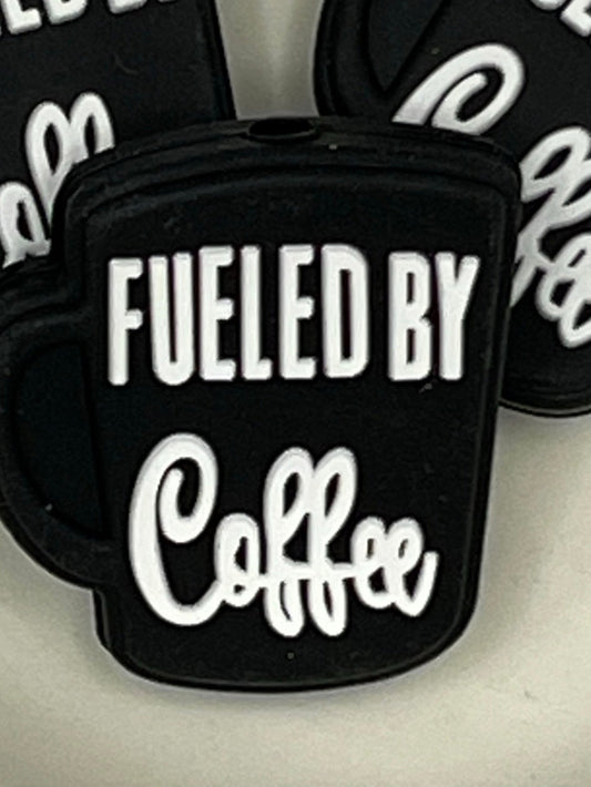 Fueled By Coffee Silicone Focal Bead