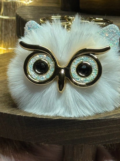 Fuzzy Owl Keychains