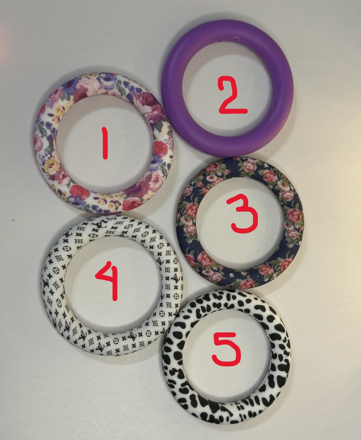 Printed Silicone Key Rings
