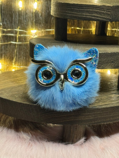 Fuzzy Owl Keychains