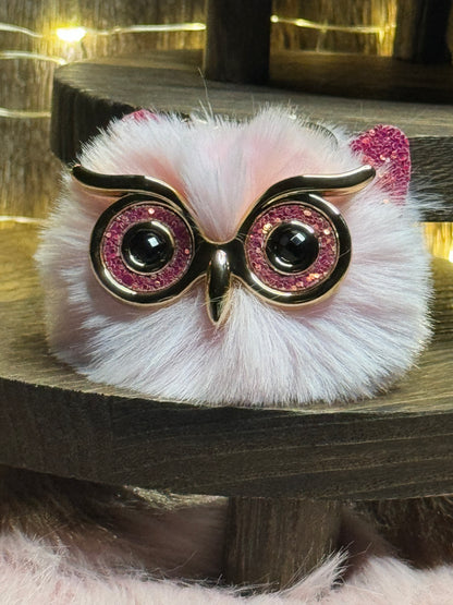 Fuzzy Owl Keychains