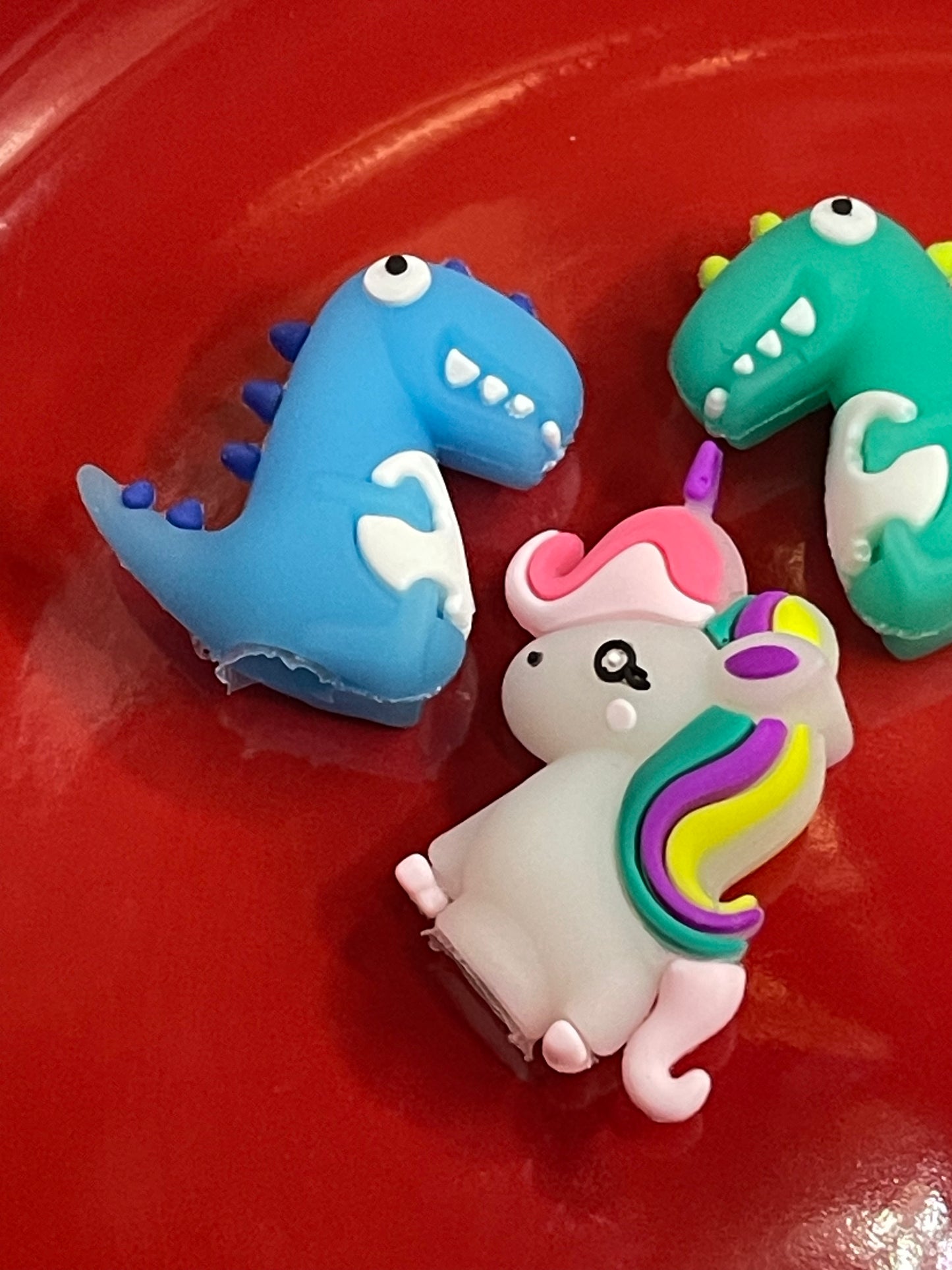 Dinosaur and Unicorn Pen Toppers